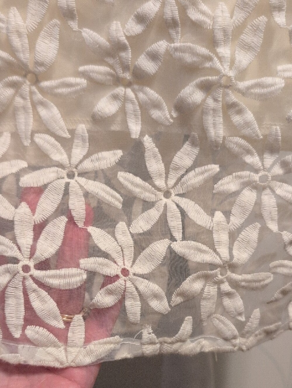 4/$20 Maurices Ivory Floral Appliqué Pencil Skirt - Picture 3 of 5